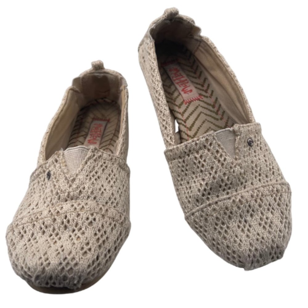 Mad Love Espadrilles Crochet Ivory Size 6